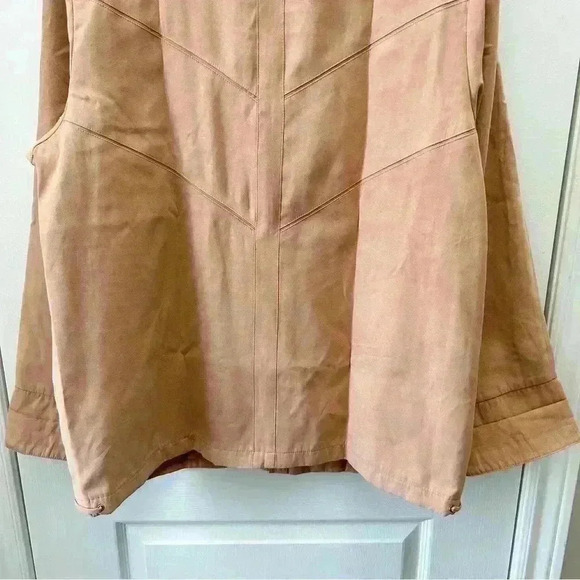Vintage Luba Trench Coat Lightweight Softshell Jacket Pastel Peach 15/16 NWT - Picture 6 of 14
